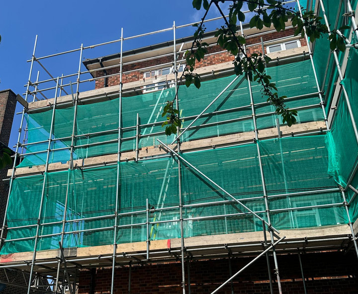 Commercial Scaffolding - Montgomery House London - BT Scaffolding