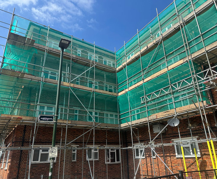 Scaffolding Design - Montgomery House London - Scaffolders - BT Scaffolding